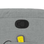 Massage-Relaxsessel, hellgrauer Stoff – Bild 10