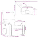 Massage-Relaxsessel, hellgrauer Stoff – Bild 12