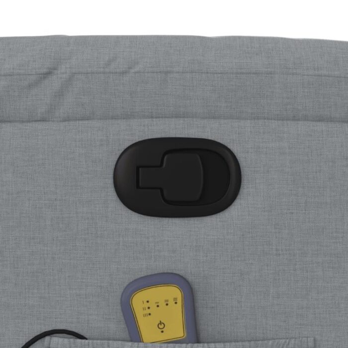 Massage-Relaxsessel, hellgrauer Stoff – Bild 10