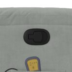 Massage-Relaxsessel, hellgrauer Samt – Bild 10