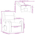 Massage-Relaxsessel, hellgrauer Samt – Bild 12