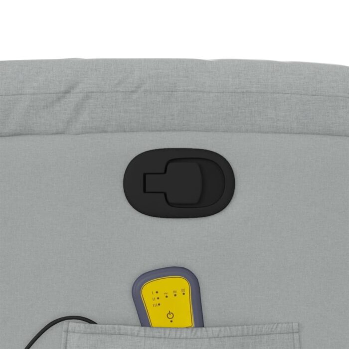 Massage-Relaxsessel, hellgrauer Stoff – Bild 10