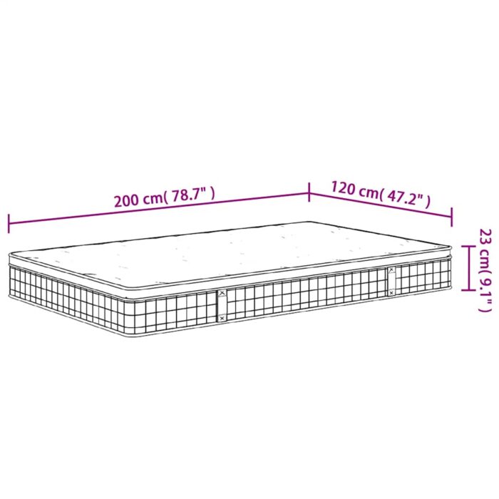 Matratze Bonnell-Federkern Mittel 120x200 cm – Bild 7