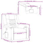 Massage-Relaxsessel Hellgrau Stoff – Bild 12