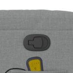 Massage-Relaxsessel Hellgrau Stoff – Bild 10