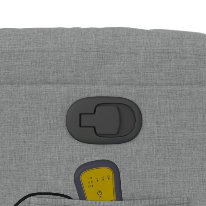 Massage-Relaxsessel Hellgrau Stoff – Bild 10