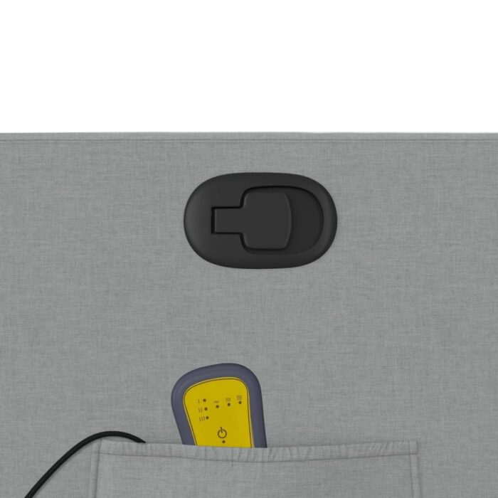 Massage-Relaxsessel, hellgrauer Stoff – Bild 10