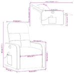 Massage-Relaxsessel, hellgrauer Stoff – Bild 12