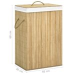 Bambus-Wäschekorb mit 2 Fächern 72 L – Bild 9