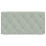 Kopfteilkissen Hellgrau 100 cm Samt – Bild 5