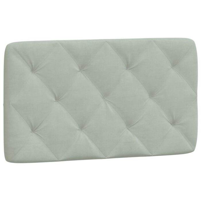 Bett mit Matratze Hellgrau 80x200 cm Samt – Bild 5