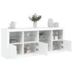 Sideboard mit LED-Leuchten Weiss 164x37x67 cm
