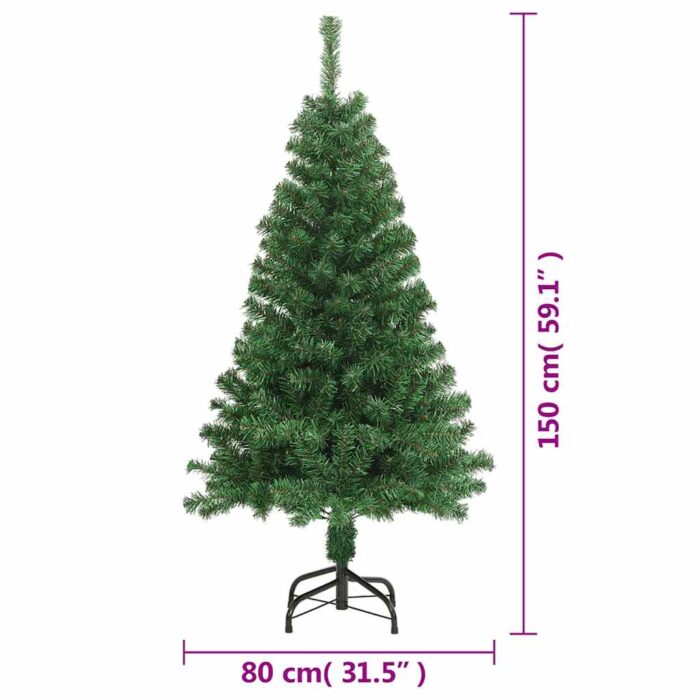 Künstlicher Weihnachtsbaum mit Schnee Grün 150 cm PVC – Bild 7