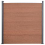 Zaunelement-Set Braun 180x186 cm WPC – Bild 2