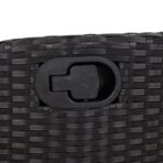 7-tlg. Garten-Essgruppe mit Kissen Schwarz Poly Rattan – Bild 5