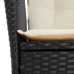 7-tlg. Garten-Essgruppe mit Kissen Schwarz Poly Rattan – Bild 6