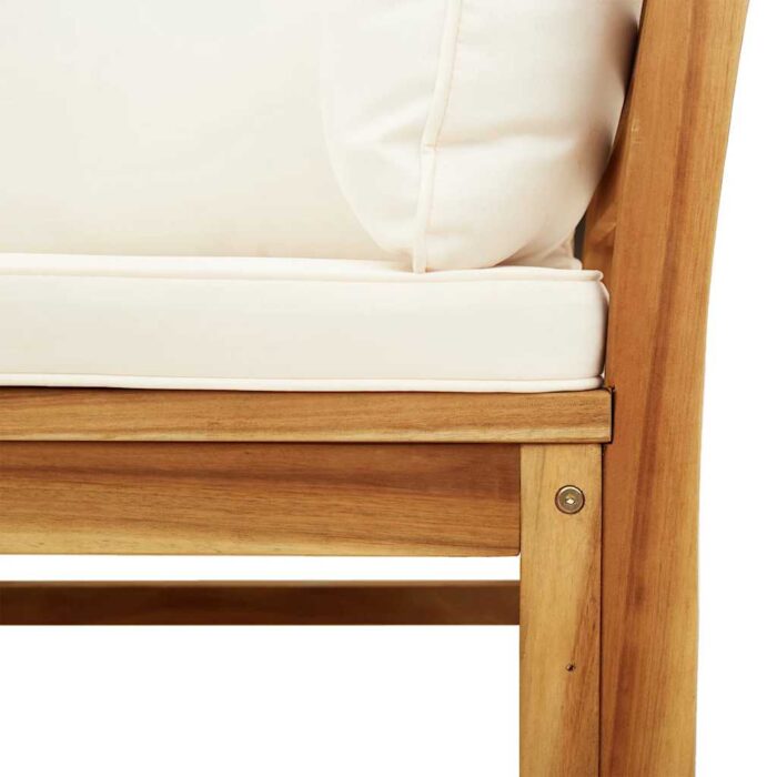 6-tlg. Garten-Lounge-Set mit Kissen Massivholz Akazie – Bild 6