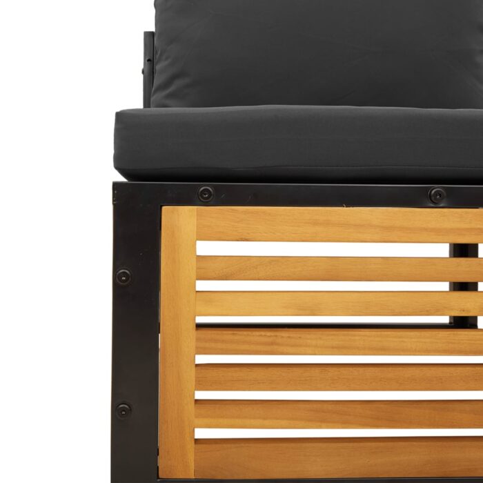 4-tlg. Garten-Sofagarnitur mit Kissen Massivholz Akazie – Bild 11