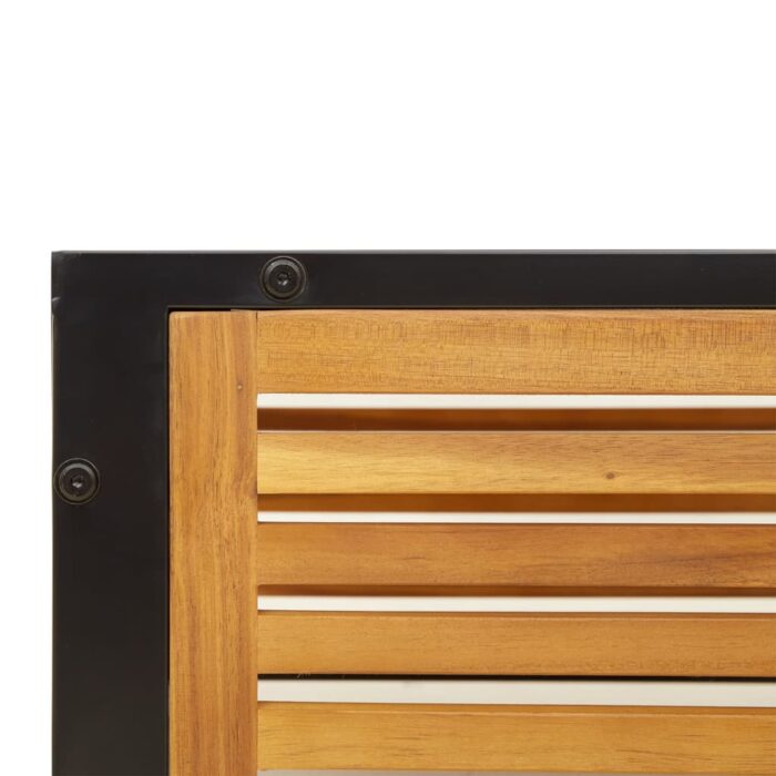 4-tlg. Garten-Sofagarnitur mit Kissen Massivholz Akazie – Bild 13