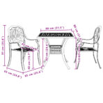 3-tlg. Bistro-Set Bronzen Aluminiumguss – Bild 11