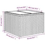 10-tlg. Garten-Sofagarnitur mit Kissen Schwarz Poly Rattan – Bild 11