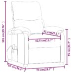 Massagesessel Hellgrau Stoff – Bild 11