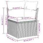 10-teiliges Gartensofa-Set mit Kissen – Bild 10