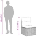 10-teiliges Gartensofa-Set mit Kissen – Bild 13