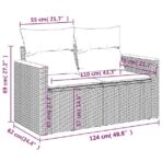 10-teiliges Gartensofa-Set mit Kissen – Bild 9
