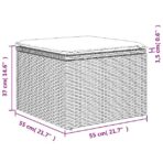 10-tlg. Garten-Sofagarnitur mit Kissen Schwarz Poly Rattan – Bild 10