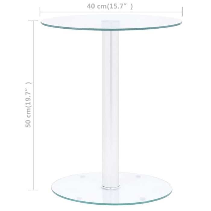 Couchtisch Transparent 40 cm Hartglas – Bild 5