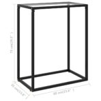 Konsolentisch Transparent 60x35x75 cm Hartglas – Bild 6