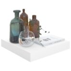 Schweberegal Hochglanz-Weiss 23x23,5x3,8 cm MDF – Bild 3