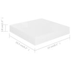 Schweberegal Hochglanz-Weiss 23x23,5x3,8 cm MDF – Bild 7