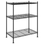 Lagerregal mit 3 Böden 60x35x76 cm Schwarz 150 kg – Bild 2