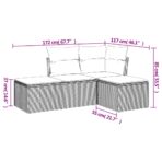 4-tlg. / 5-tlg. Garten-Sofagarnitur mit Kissen Poly Rattan – Bild 3
