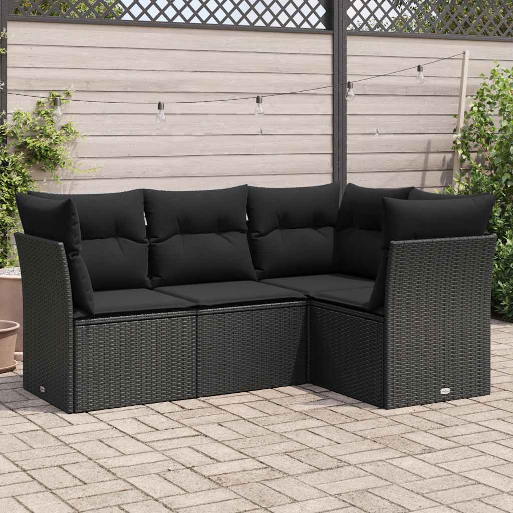 3249414_1.jpg 4-tlg. / 5-tlg. Garten-Sofagarnitur mit Kissen Poly Rattan – Bild 1