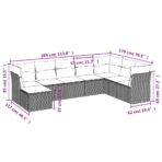 8-tlg. / 9-tlg. Garten-Sofagarnitur mit Kissen Poly Rattan – Bild 3