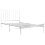 Bett Schwarz Metall 90x200 cm – Bild 3