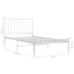 Bett Schwarz Metall 90x200 cm – Bild 7