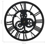 Wanduhr Schwarz 30 cm Acryl – Bild 5