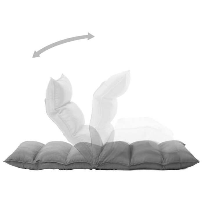 Bodenstuhl Faltbar Hellgrau Stoff – Bild 6