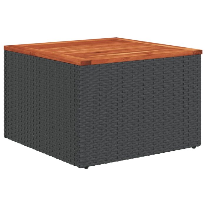 11-tlg. Garten-Sofagarnitur mit Kissen Schwarz Poly Rattan – Bild 4