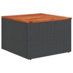 12-tlg. Garten-Sofagarnitur mit Kissen Schwarz Poly Rattan – Bild 9