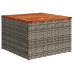 10-teiliges Gartensofa-Set mit Kissen, grau, Polyrattan – Bild 6