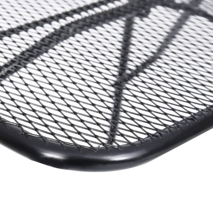 Balkontisch Schwarz 60x40 cm Stahl – Bild 7