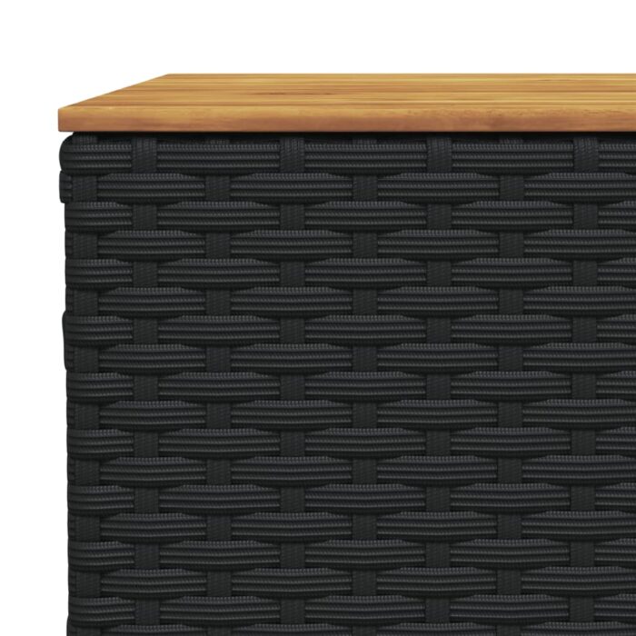 10-tlg. Garten-Sofagarnitur mit Kissen Schwarz Poly Rattan – Bild 7