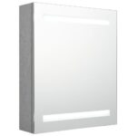 LED-Bad-Spiegelschrank Betongrau 50x14x60 cm – Bild 2