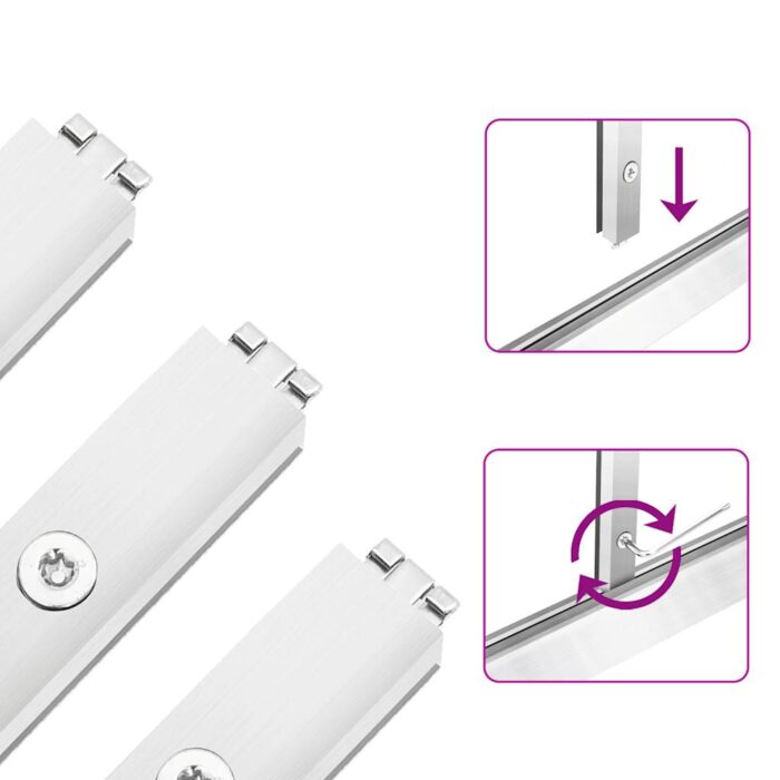 Gewächshaus mit Fundamentrahmen Silber 224x169x202cm Aluminimum – Bild 11