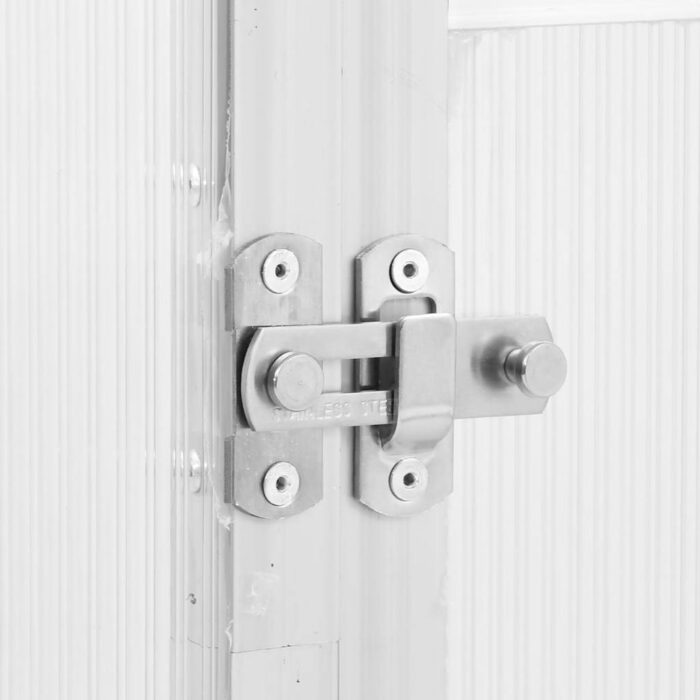 Gewächshaus mit Fundamentrahmen Silber 224x169x202cm Aluminimum – Bild 7